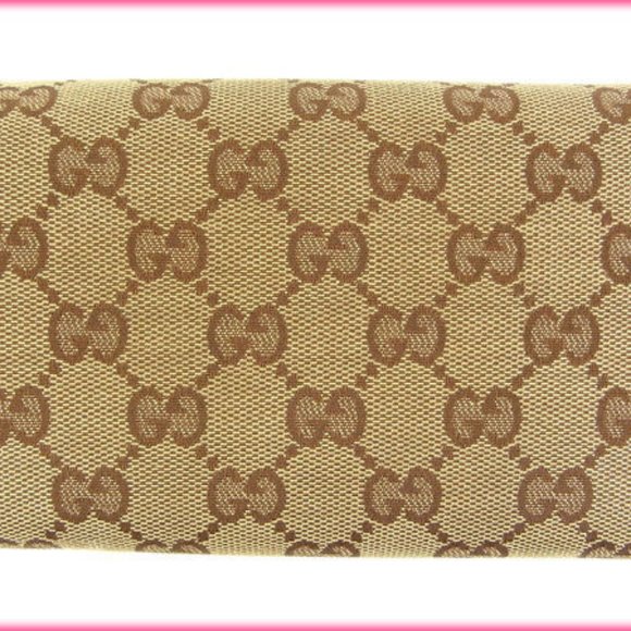 Authentic Gucci Wallet Purse Bifold GG Blue Beige Woman Used - Picture 2 of 5